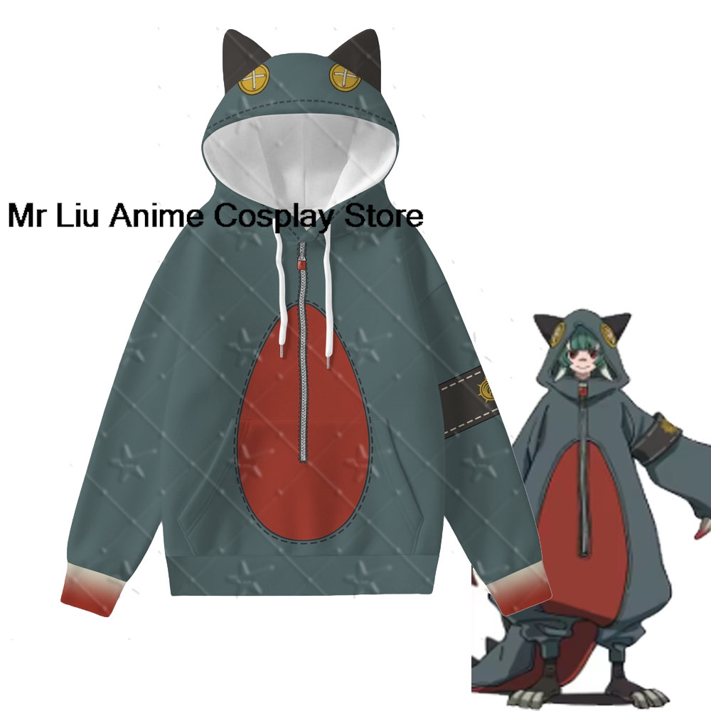 Anime Cosplay Cat - Gachiakuta Guita Cosplay Cat Ears Hooded
