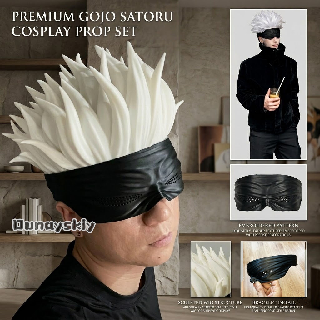 Anime Cosplay Gojo - Jutsu Kasen Gojo Satoru 3D Eye
