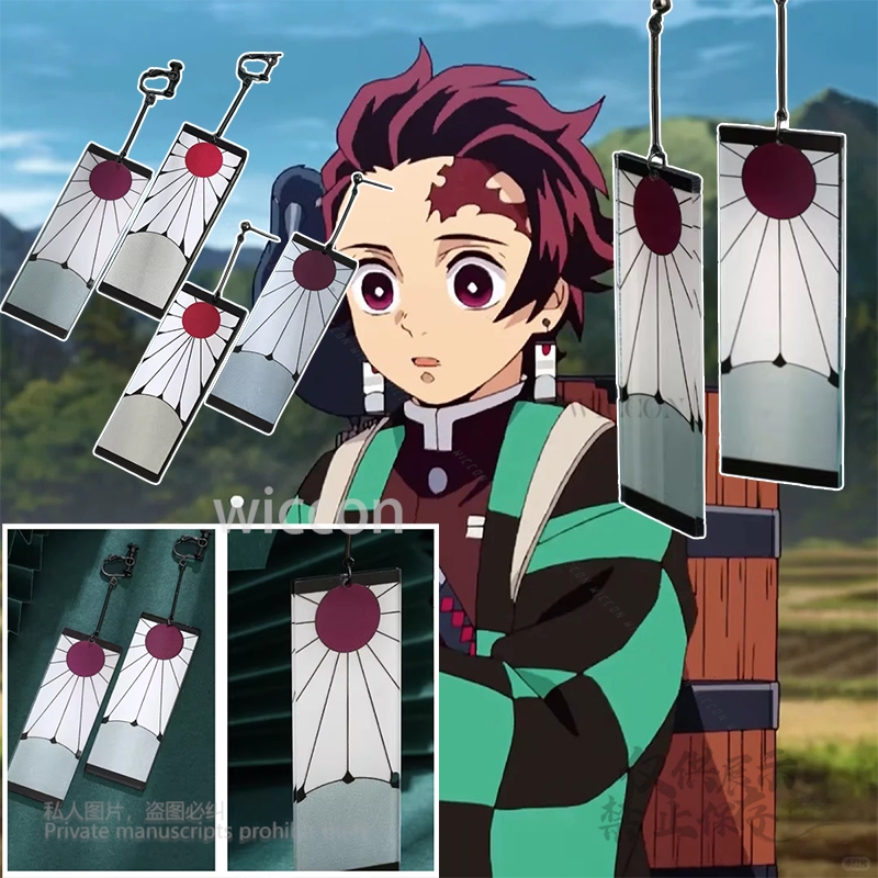 Acrylic Earrings Ear Clips Sty - Anime Cosplay Demon Slayer recensione e prezzo