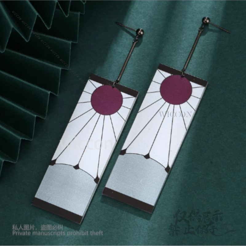 Acrylic Earrings Ear Clips Sty - Anime Cosplay Demon Slayer recensione e prezzo