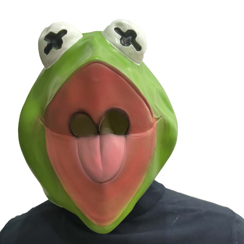 The Kermit Frog Meme Head Mask - Anime Cosplay Meme recensione e prezzo