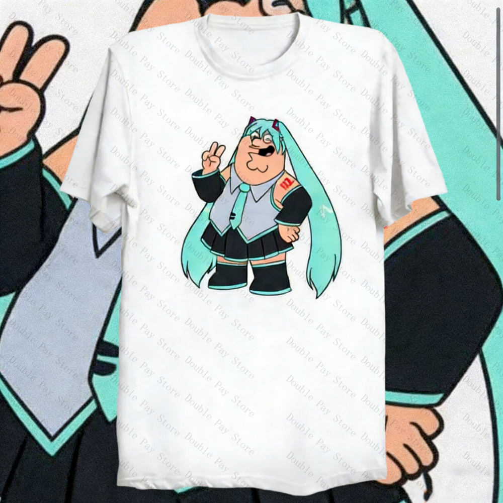 Peter Griffin Miku Meme T-Shir - Anime Cosplay Meme recensione e prezzo